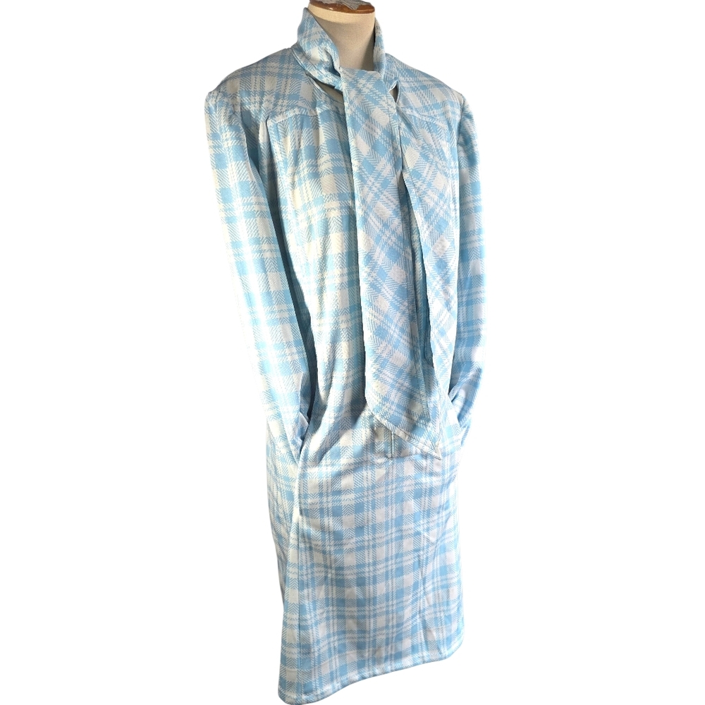 Vintage Hand Made 1960's Plaid Shirt Dress - Picture 3 of 9
